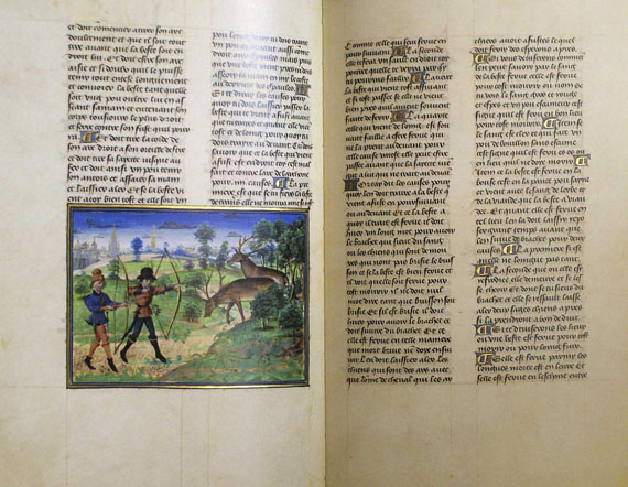 Livre du Roy Modus, Le - Konvolut Faksimiles (Hedwigs-Codex, Bibel Ludwig des Heiligen, Livre du Roy Modus) 6 Bde.