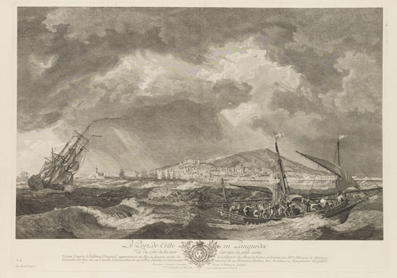 Joseph Vernet - 16 Bll.: Les ports de France (Cochin/Le Bas). 1760-80. - Autre image