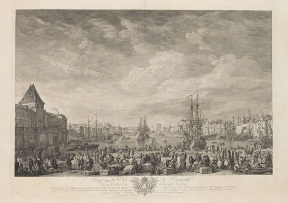 Joseph Vernet - 16 Bll.: Les ports de France (Cochin/Le Bas). 1760-80. - Autre image