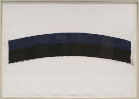 Ellsworth Kelly - Coloured Paper Image III (Blue/Black Curve) - Image du cadre