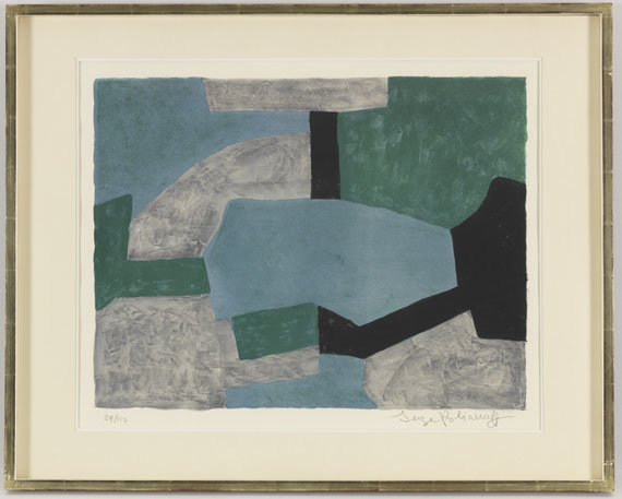 Serge Poliakoff - Composition grise, verte et bleue - Image du cadre