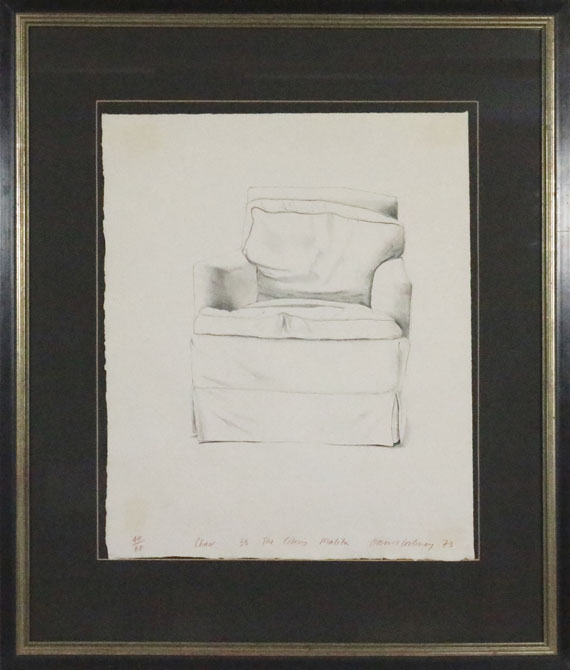 David Hockney - Chair, 38 The Colony, Malibu - Image du cadre