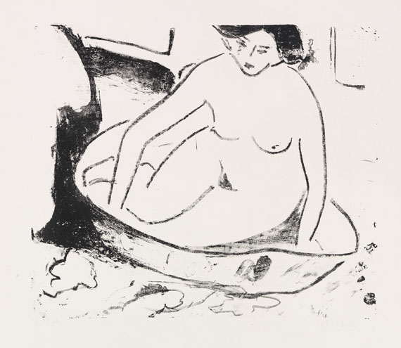 Ernst Ludwig Kirchner - Mädchen im Badetub