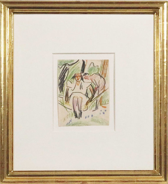Ernst Ludwig Kirchner - Fränzi in der Hängematte - Image du cadre