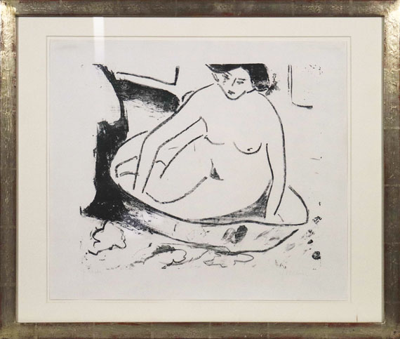 Ernst Ludwig Kirchner - Mädchen im Badetub - Image du cadre
