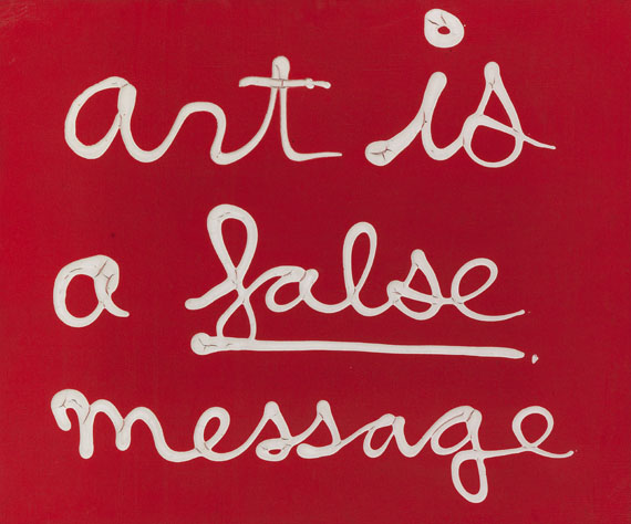 Art is a false..., 1974