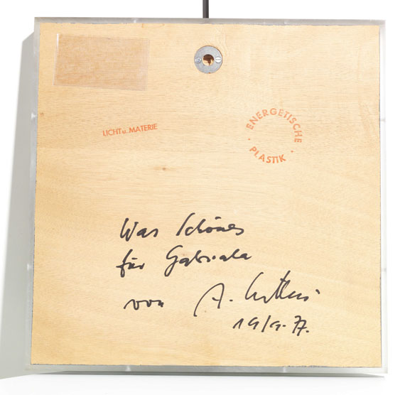 Adolf Luther - Ohne Titel (Energetische Plastik) - Verso
