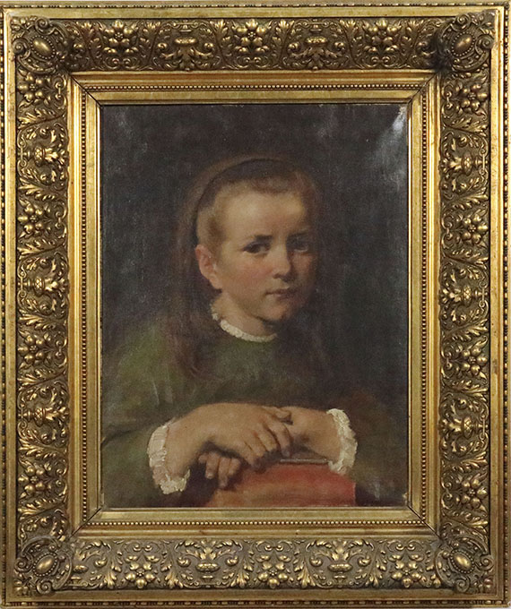 Jakob Grünenwald - Mädchenporträt (Agnes, die Tochter des Künstler) - Image du cadre