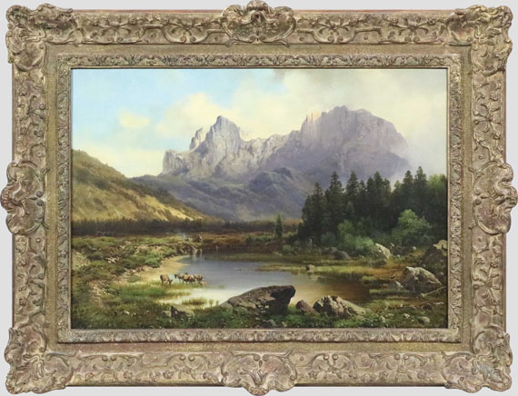 Carl Millner - In den Dolomiten - Image du cadre