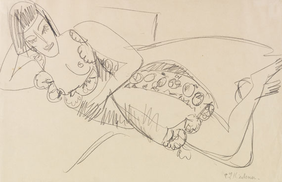 Ernst Ludwig Kirchner - Liegender Frauenakt