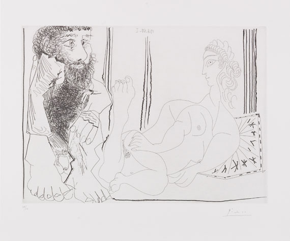 Picasso - Femme aguichant un homme songeur