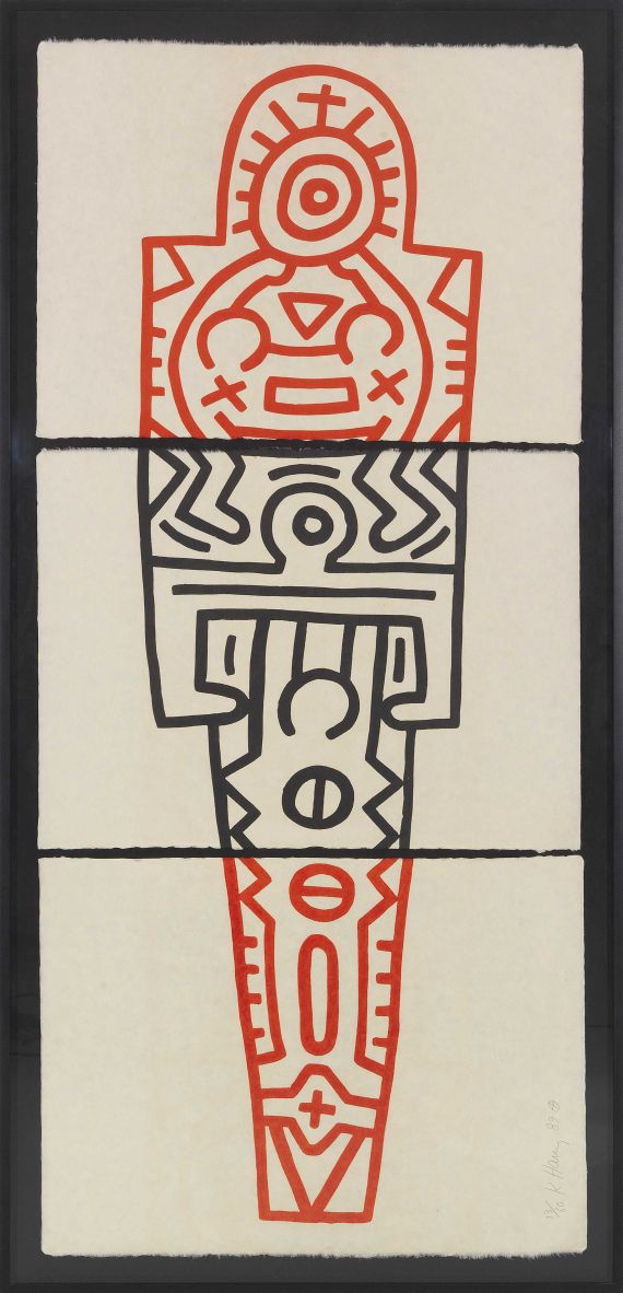 Keith Haring - Totem (3-teilig) - Image du cadre