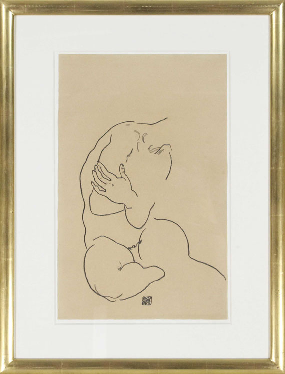 Egon Schiele - Sitzender weiblicher Torso - Image du cadre