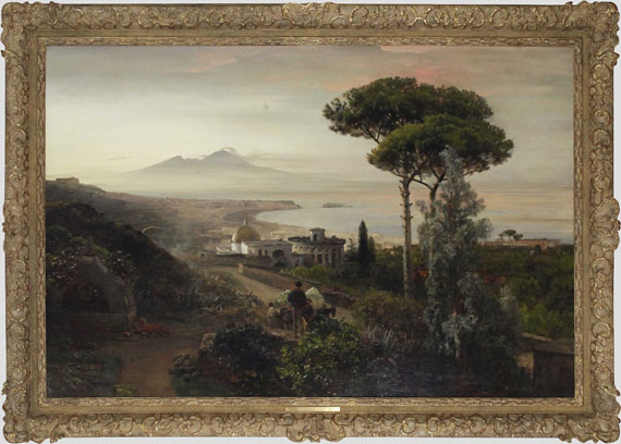 Oswald Achenbach - Blick auf den Vesuv - Image du cadre