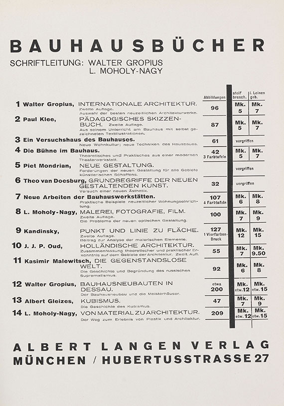   - Bauhaus-Bücher -  Vollständige Folge Nr. 1-14 - Autre image