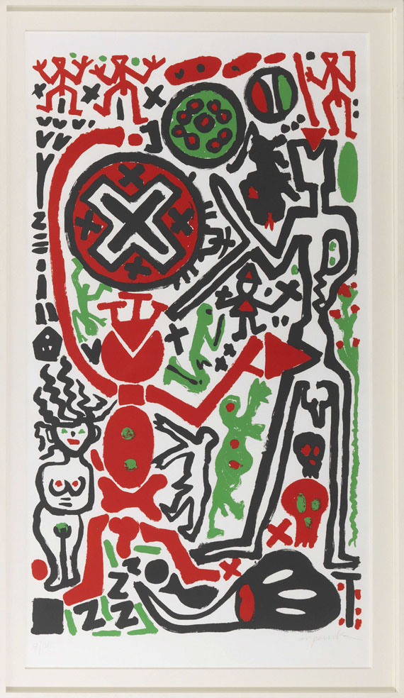 A. R. Penck (d.i. Ralf Winkler) - Ohne Titel - Image du cadre