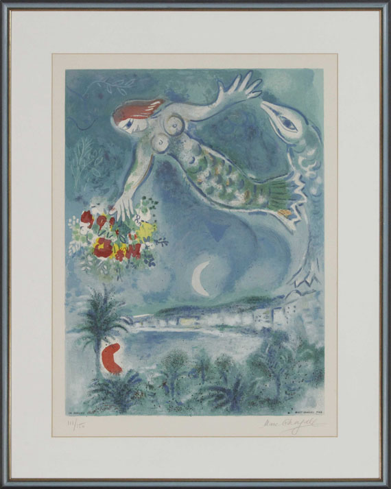 Marc Chagall - Die Sirene und der Fisch - Image du cadre
