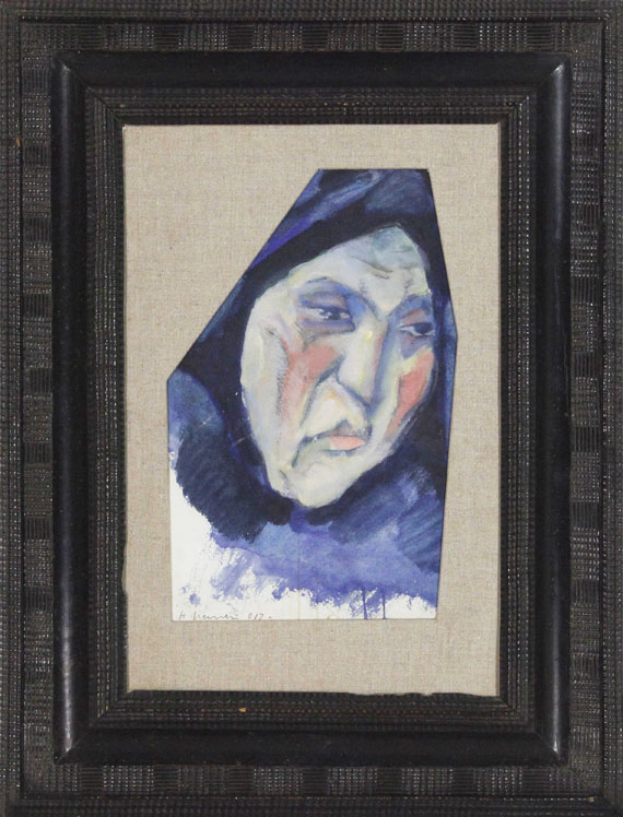Heinrich Nauen - Kopfstudie zur Maria im violetten Gewand - Image du cadre