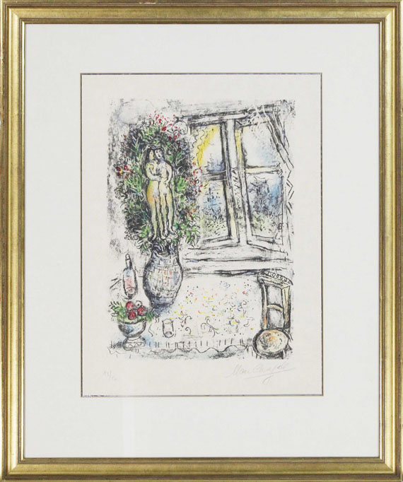 Marc Chagall - La fenêtre entrouverte - Image du cadre