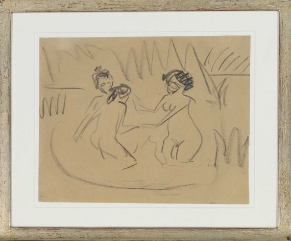 Ernst Ludwig Kirchner - Drei badende Akte an den Moritzburger Seen - Image du cadre