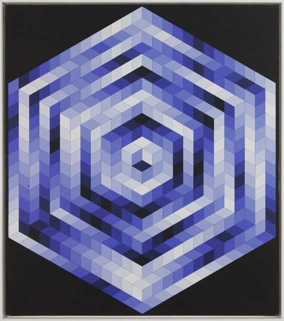 Victor Vasarely - Kriss-Kék - Image du cadre