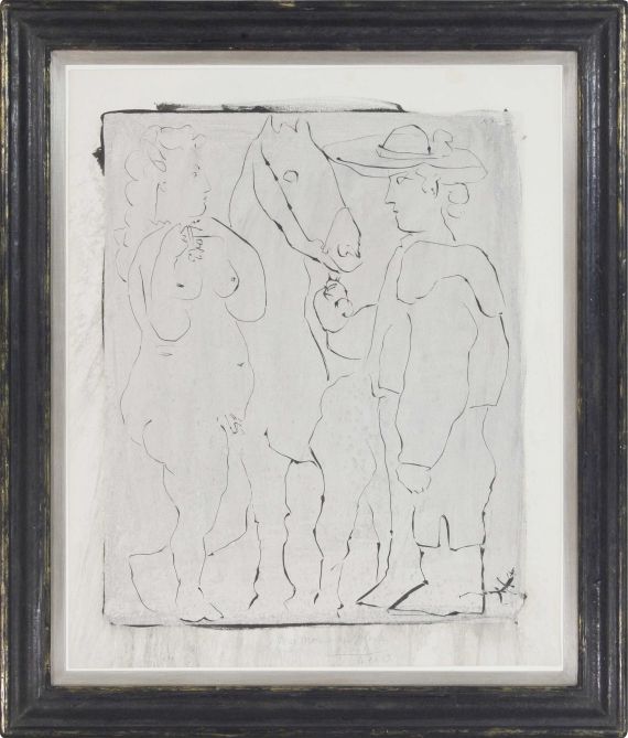 Pablo Picasso - Picador, Femme et Cheval (épreuve rincée) - Image du cadre