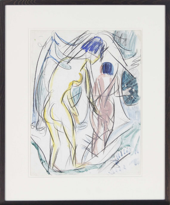 Ernst Ludwig Kirchner - Zwei Akte im Walde - Image du cadre