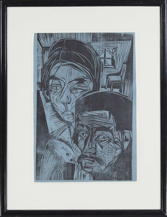 Ernst Ludwig Kirchner - Bauernpaar in der Hütte (Andres und Annamargret Müller) - Image du cadre