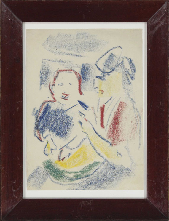 Ernst Ludwig Kirchner - Frau mit Kind - Image du cadre