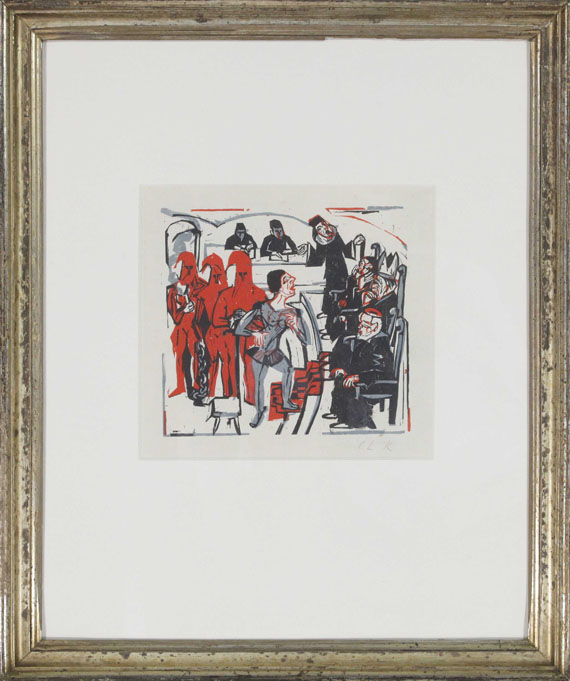 Ernst Ludwig Kirchner - Gerichtsszene aus Shaw?s heiliger Johanna - Image du cadre