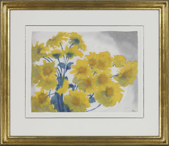 Emil Nolde - Gelbe Blüten (Rudbeckia) - Image du cadre