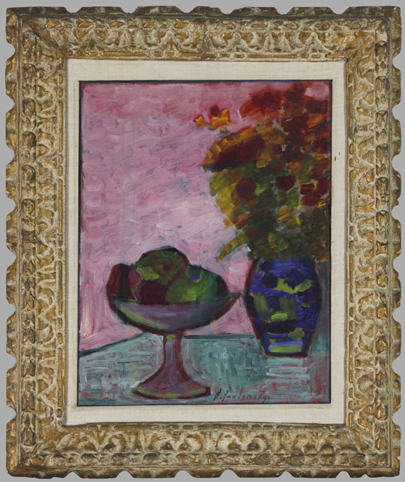 Alexej von Jawlensky - Stillleben mit Fruchtschale und Blumenvase - Image du cadre