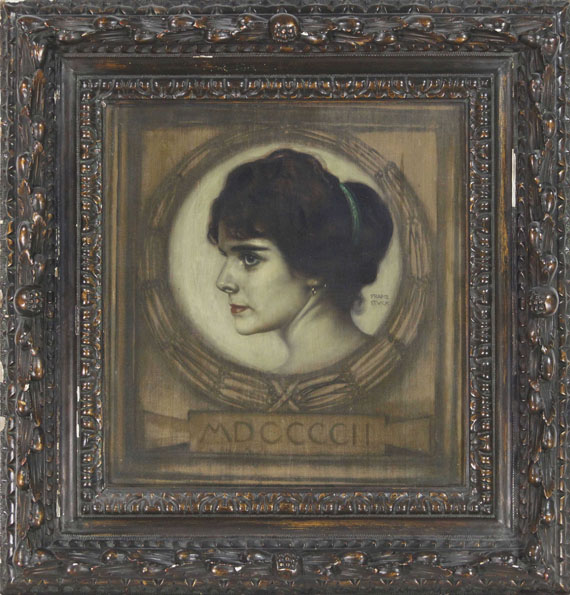 Franz von Stuck - Porträt Gemma Bierbaum - Image du cadre