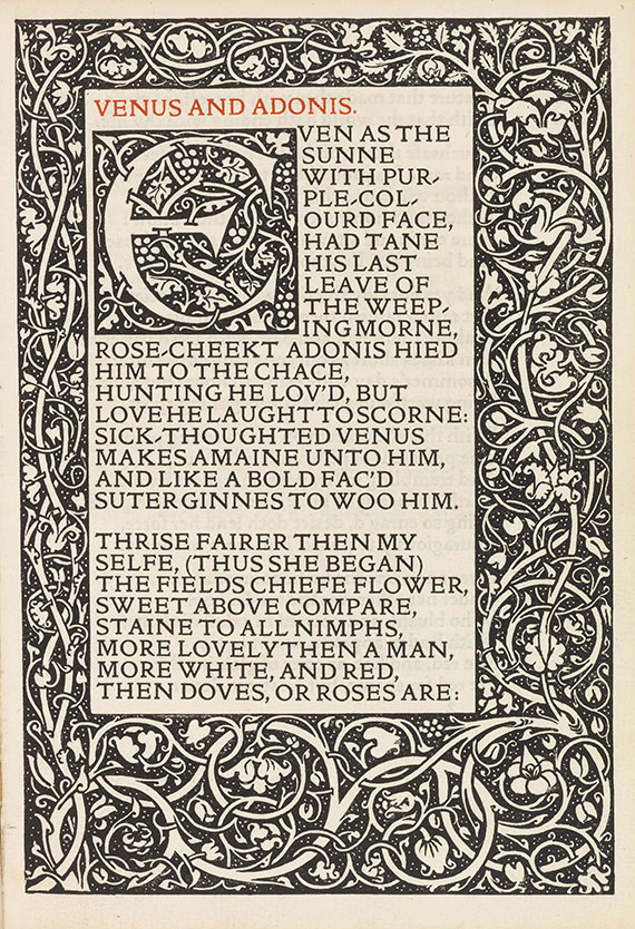 William Shakespeare - Poems, Kelmscott Press