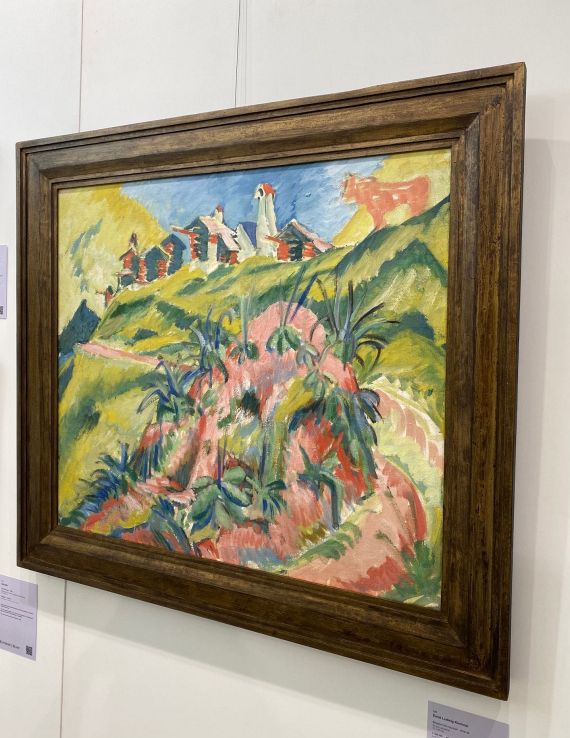 Ernst Ludwig Kirchner - Bergdorf mit rosa Kuh
