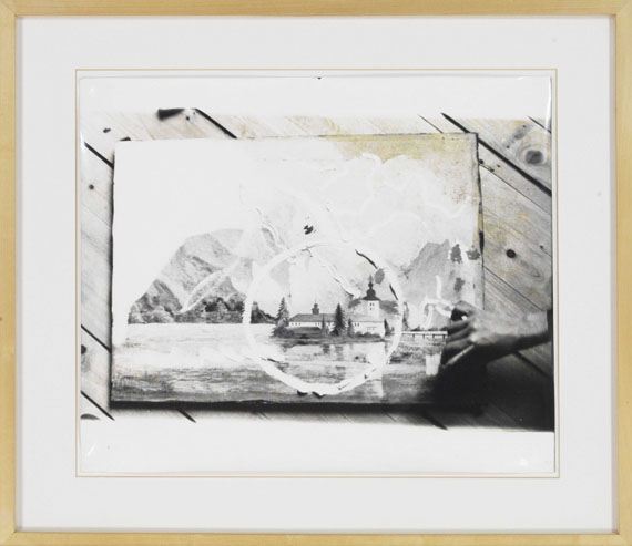 Sigmar Polke - Übermalung eines Bildes Winterlandschaft - Image du cadre