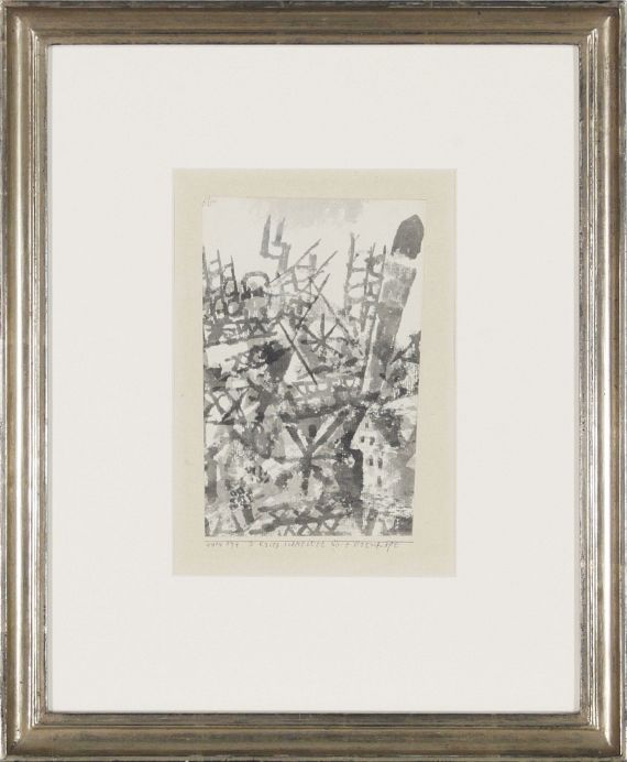 Paul Klee - Der Krieg schreitet über eine Ortschaft - Image du cadre