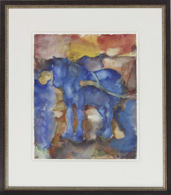 Alexej von Jawlensky - Blaues Pferd - Image du cadre