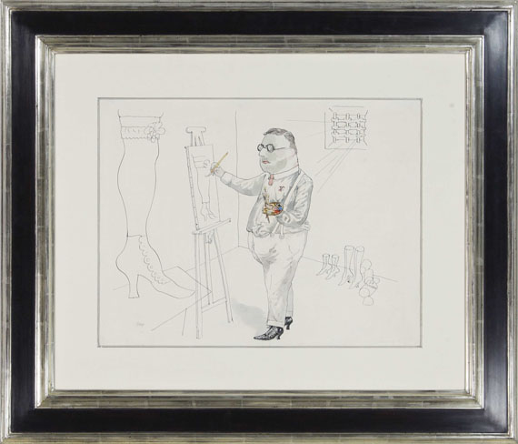 George Grosz - Der Maler (Rudolf Schlichter) - Image du cadre