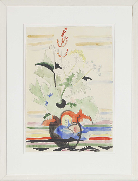 Ernst Ludwig Kirchner - Stillleben mit Wiesenblumen - Image du cadre