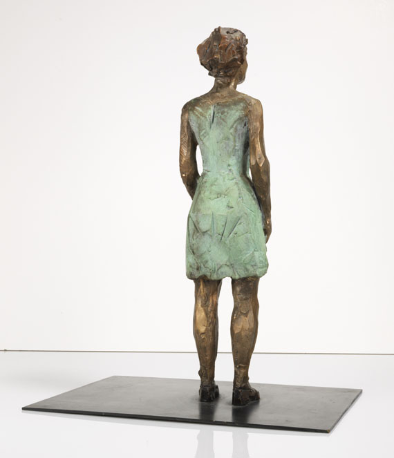 Stephan Balkenhol - Frau im grünen Kleid - Verso