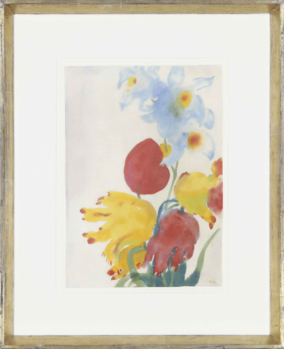 Emil Nolde - Tulpen und Iris - Image du cadre