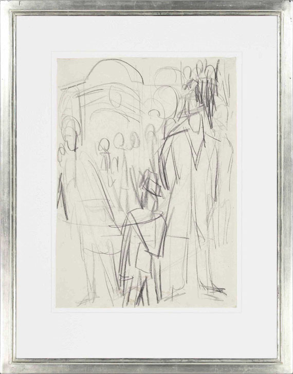 Ernst Ludwig Kirchner - Nächtliche Berliner Straßenszene - Image du cadre