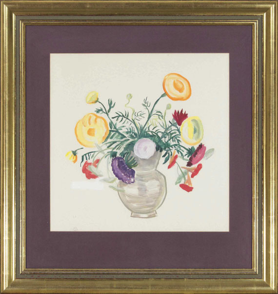 Gabriele Münter - Blumen in grauer Vase (Mischstrauß) - Image du cadre