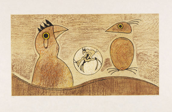 Max Ernst - Deux Oiseaux (ocre)
