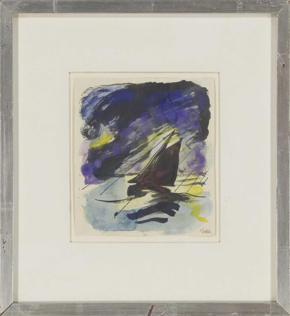 Emil Nolde - Segelboot im Wind - Image du cadre