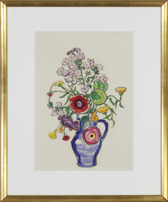 Gabriele Münter - Sommerblumenstrauß mit rotem Mohn und Phlox - Image du cadre