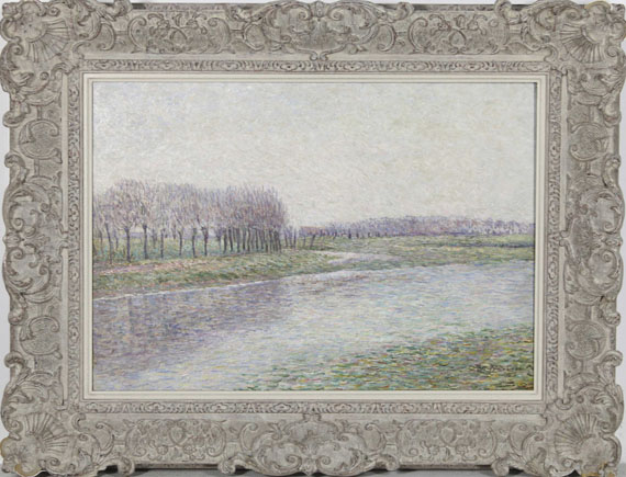 Paul Baum - Flusslandschaft mit Weiden - Image du cadre