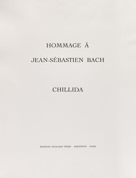 Eduardo Chillida - Hommage à Johann Sebastian Bach, Folge von 12 Blatt, Mappenwerk - Autre image