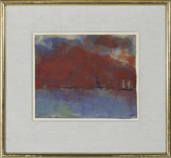 Emil Nolde - Meerlandschaft mit rotem Abendhimmel - Image du cadre